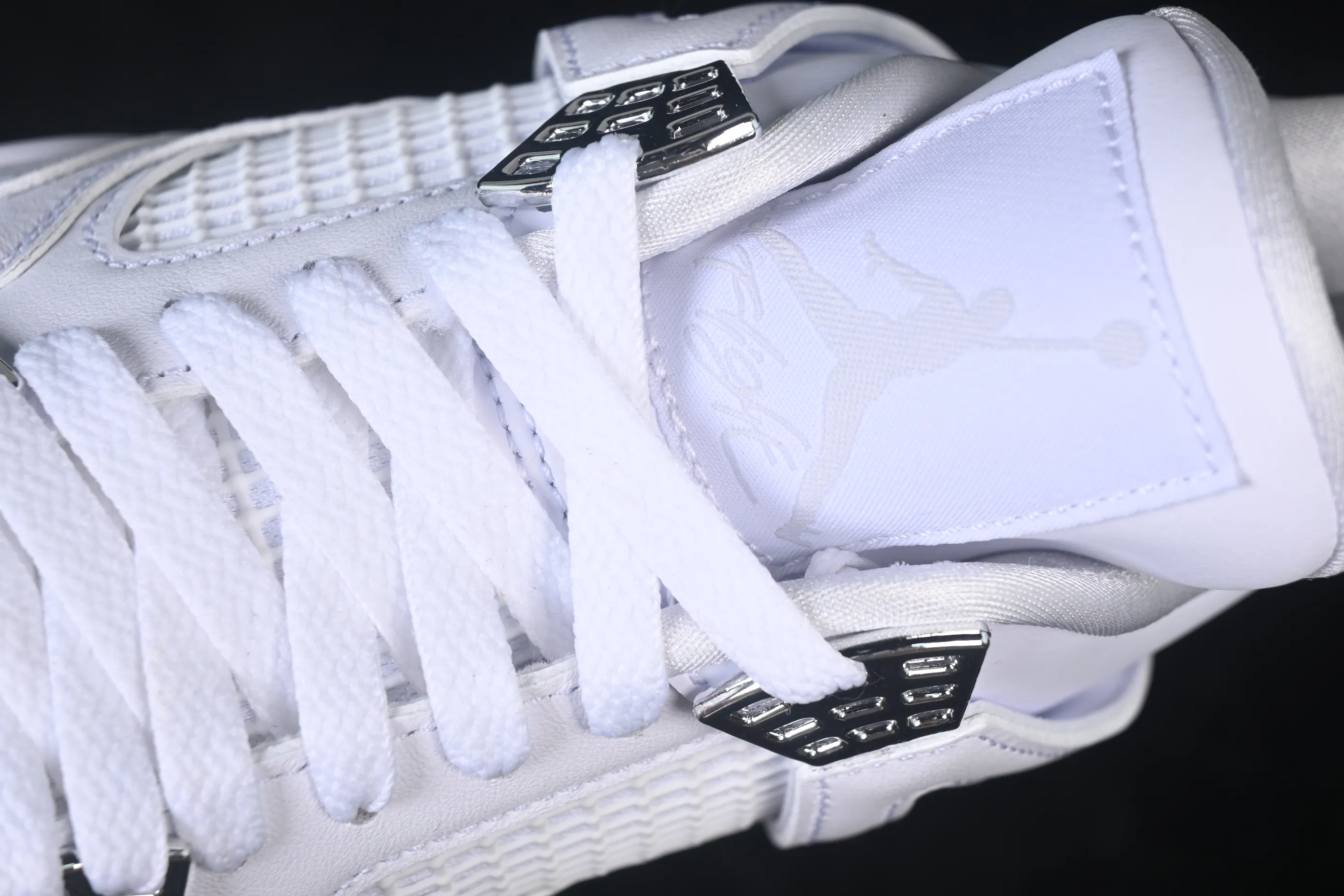 All categories Air Jordan Jordan series basketball shoes Air Jordan 4 LJR version Air Jordan 4 Retro "PureMoney" AJ4 Joe 4 White Cat First layer leather 308497-100